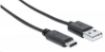 Obrázek MANHATTAN Kabel USB 2.0 C, C Male / A Male, 1m, černý