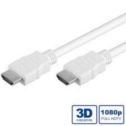 Obrázek High Speed HDMI kabel s Ethernetem, HDMI M - HDMI M, bílý, 2m