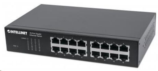 Obrázek Intellinet 16-port Gigabit Ethernet Switch, 16x GbE, fanless