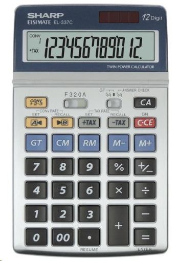 Obrázek SHARP kalkulačka - EL337C - stříbrná