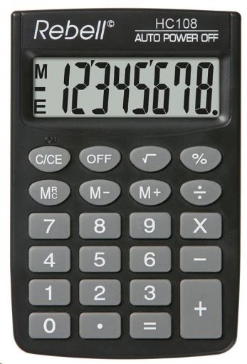 Obrázek REBELL kalkulačka - HC108 - černá