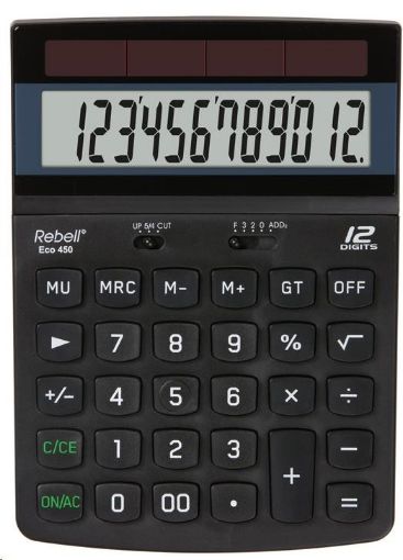 Obrázek REBELL kalkulačka - Eco 450 - černá