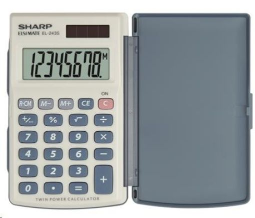 Obrázek SHARP kalkulačka - EL243S - šedo-modrá