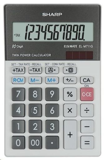 Obrázek SHARP kalkulačka - EL-M711GGY - stříbrná