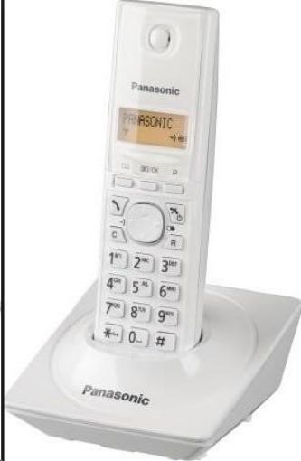 Obrázek PANASONIC KX-TG1711FXW digitální bezdrátový telefon s jednořádkový displejem, CLIP, podsvícený displej