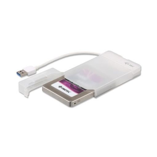 Obrázek iTec USB 3.0 MySafe Easy, rámeček na externí pevný disk 6.4 cm / 2.5" pro SATA I/II/III HDD SSD, bílý