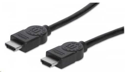 Obrázek MANHATTAN kabel High Speed HDMI 4K, 3D, Male to Male, stíněný, černý, 7,5m