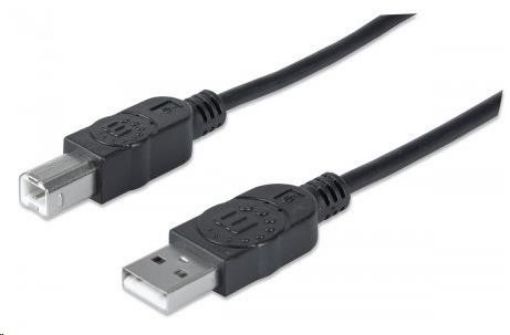 Obrázek MANHATTAN Hi-Speed USB Device Cable, Type-A Male / Type-B Male, 5m (3 ft.), Black