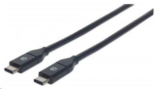 Obrázek MANHATTAN USB 3.1 Gen2 Cable, Type-C Male / Type-C Male, 1m (3 ft.), 3A, Black