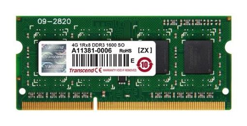 Obrázek TRANSCEND SODIMM DDR3 4GB 1600MHz 512Mx8 CL11 JetRam™ Retail