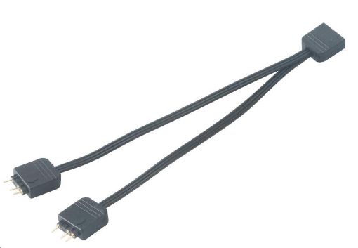 Obrázek AKASA rozbočovač pro RGB LED 1x female/2x male, černý