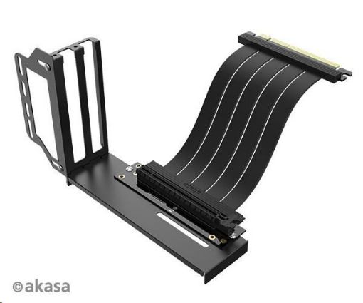Obrázek AKASA RISER BLACK PRO, Vertical GPU Holder + Premium PCIe 3.0 Riser cable