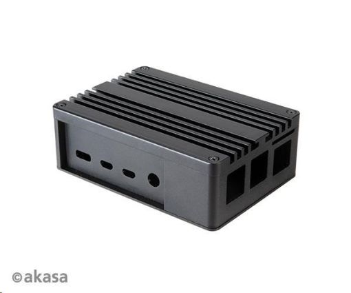 Obrázek AKASA krabička pro Raspberry Pi 4 Model B, Extended Aluminium, with Thermal Modules (SD Slot concealed)