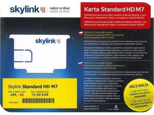 Obrázek SKYLINK Karta dekódovacia Skylink Standard HD M7