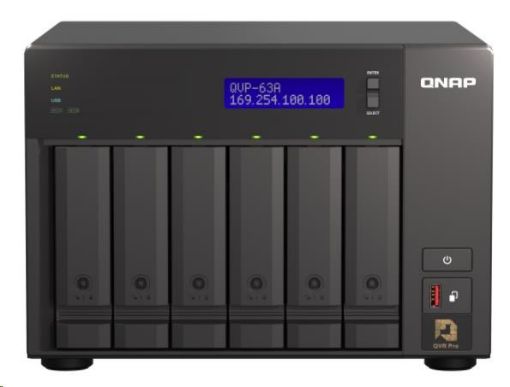 Obrázek QNAP QVP-63A (4C/i3-8100T/3,1GHz/16GBRAM/6xSATA/2xM.2/1xUSB3.0/4xUSB3.1/1xHDMI/2xGbE/2xPCle/kamery: 8 (max36)