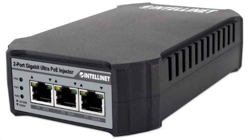 Obrázek Intellinet 2-port Gigabit Ultra PoE Injector, 1x 50W, 1x 30W port, IEEE 802.3at/af