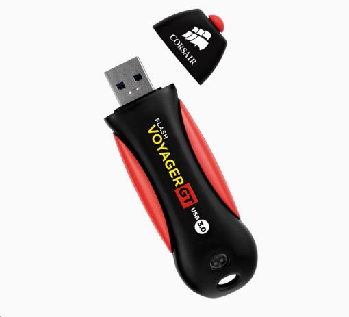 Obrázek CORSAIR Flash Disk 256GB Voyager GT, USB 3.0, černá/červená