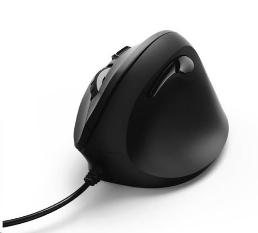 Obrázek Hama vertikální ergonomická kabelová myš EMW-500, 6 tlačítek, černá