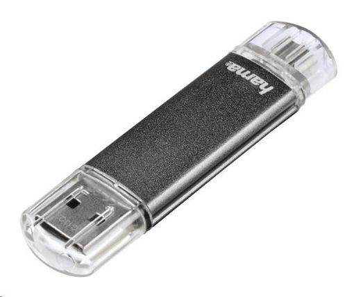 Obrázek Hama laeta Twin FlashPen, USB 2.0, 64 GB, 10 MB/s, šedý
