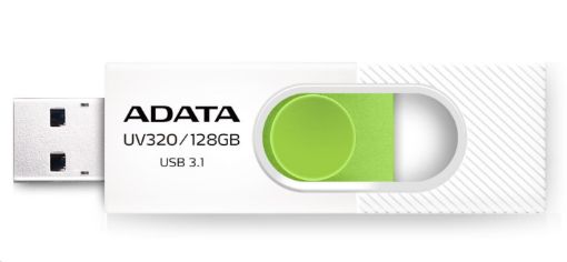 Obrázek ADATA Flash Disk 128GB UV320, USB 3.1 Dash Drive, bílá/zelená