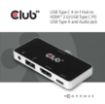Obrázek Club3D Multiport USB-C 3.1 na 3x HDMI 2.0b + 1 USB 2.0 + USB-C charge + audio jack female