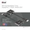 Obrázek Club3D hub MST (Multi Stream Transport) DisplayPort 1.4 na DisplayPort + HDMI 4K60Hz (M/F)