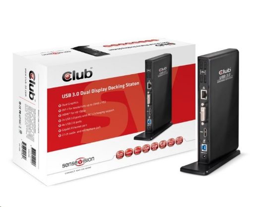 Obrázek Club3D Dokovací stanice USB 3.0 Dual Display