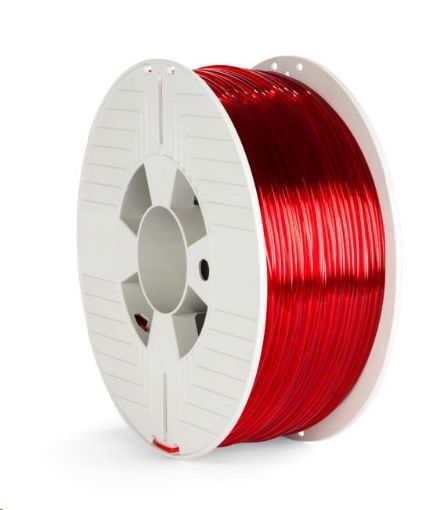 Obrázek VERBATIM 3D Printer Filament PET-G 2.85mm, 123m, 1kg red transparent