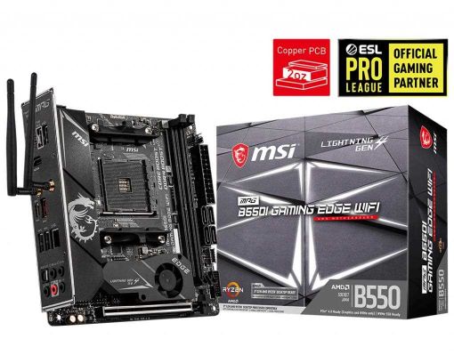 Obrázek MSI MB Sc AM4 MPG B550I GAMING EDGE WIFI, AMD B550, 2xDDR4, VGA, mini-ITX, Wi-Fi