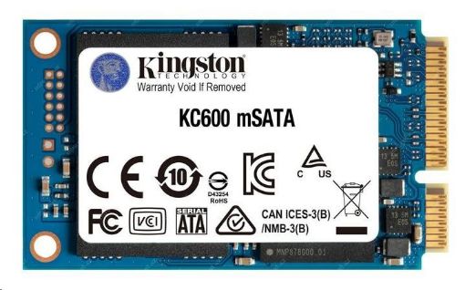 Obrázek Kingston SSD 256GB KC600 SATA3 mSATA (R:550, W:520MB/s)