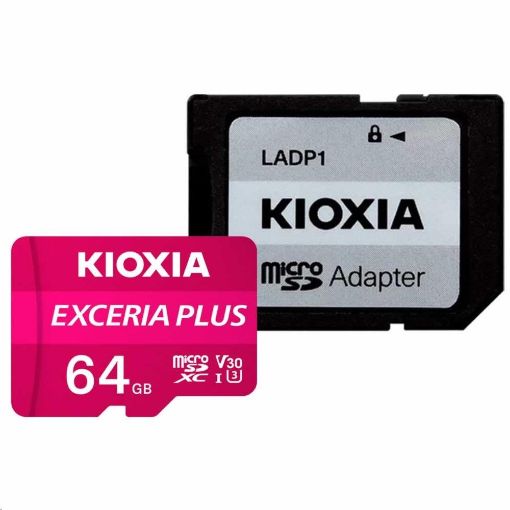 Obrázek KIOXIA Exceria Plus microSD card 64GB M303, UHS-I U3 Class 10