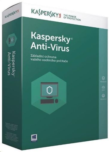 Obrázek Kaspersky Anti-Virus CZ, 1PC, 1 rok, nová licence, elektronicky