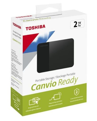 Obrázek TOSHIBA HDD CANVIO READY (NEW) 2TB, 2,5", USB 3.2 Gen 1, černá / black