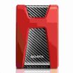 Obrázek ADATA Externí HDD 2TB 2,5" USB 3.1 DashDrive Durable HD650, červený (gumový, nárazu odolný)