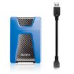 Obrázek ADATA Externí HDD 1TB 2,5" USB 3.1 DashDrive Durable HD650, modrý (gumový, nárazu odolný)