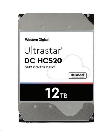 Obrázek Western Digital Ultrastar® HDD 12TB (HUH721212ALE601) DC HC520 3.5in 26.1MM 256MB 7200RPM SATA 512E SED (GOLD)