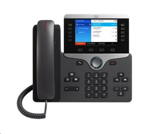 Obrázek Cisco CP-8851-3PCC-K9=, VoIP telefon, 10line, 2x10/100/1000, 5" displej, Bluetooth, USB, PoE