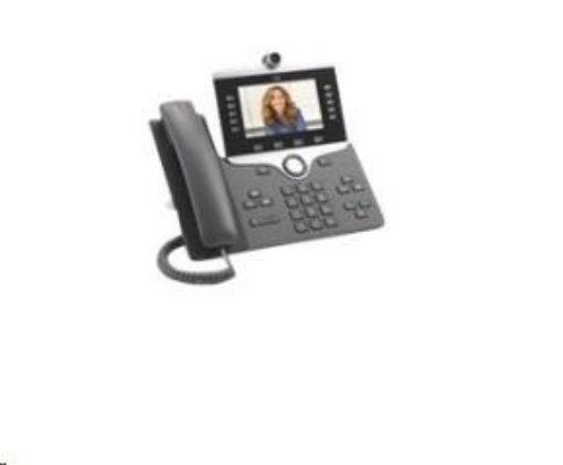 Obrázek Cisco CP-8865-3PCC-K9=, VoIP telefon, 10line, 2x10/100/1000, 5" displej, Wi-Fi, kamera, Bluetooth, 2xUSB, PoE