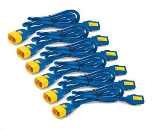 Obrázek APC Power Cord Kit (6 ks), Locking, C13 to C14, 1.2m, Blue