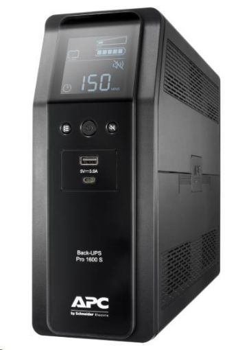 Obrázek APC Back UPS Pro BR 1600VA, Sinewave, 8 Outlets, AVR, LCD interface (960W)