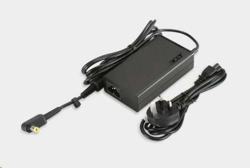 Obrázek ACER 65W_5.5PHY 19V ADAPTER , BLACK EU AND UK POWER CORD - pro zařízení s AC adapterem 65W 5.5phy
