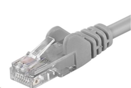 Obrázek PREMIUMCORD Patch kabel UTP RJ45-RJ45 CAT5e 0.25m šedá