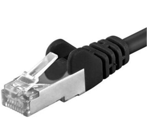 Obrázek PREMIUMCORD Patch kabel CAT6a S-FTP, RJ45-RJ45, AWG 26/7 10m černá