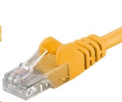 Obrázek PREMIUMCORD Patch kabel UTP RJ45-RJ45 CAT5e 0.25m žlutá