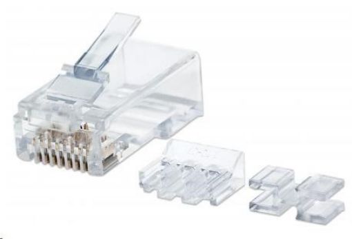 Obrázek Intellinet konektor RJ45, Cat6A, UTP, 50µ, drát, 80 ks v nádobě