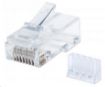 Obrázek Intellinet konektor RJ45, Cat6, UTP, 15µ, drát, 90 ks v nádobě