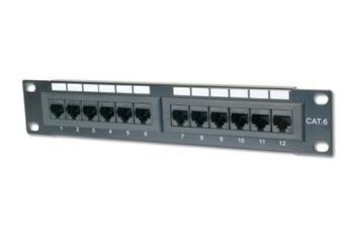 Obrázek 10" Patch panel XtendLan 12port, UTP, Cat6, krone, černý