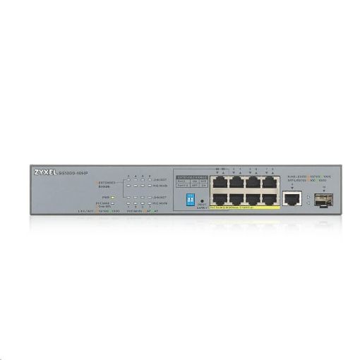 Obrázek Zyxel GS1300-10HP 10 Port unmanaged CCTV PoE switch, long range, 130W, 9x GbE, 1x SFP