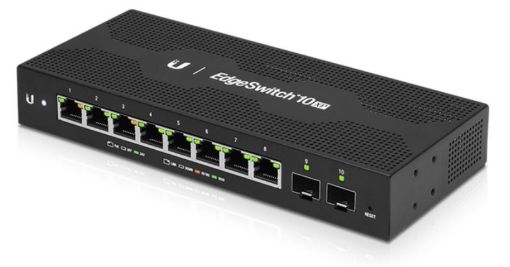 Obrázek UBNT Edgeswitch 10XP 8x Gigabit portů s funkcí pasivního PoE 24V, 2x SFP