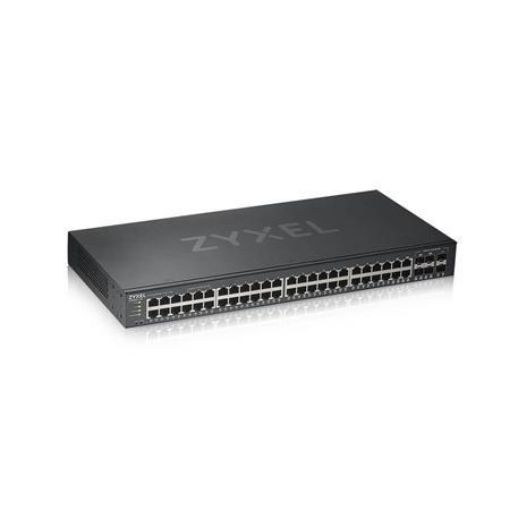 Obrázek Zyxel GS1920-48v2, 50 Port Smart Managed Switch 44x Gigabit Copper and 4x Gigabit dual pers., hybrid mode, standalone